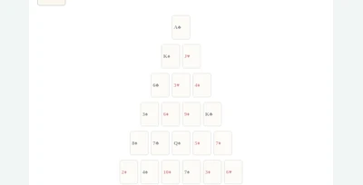 Pyramid Solitaire game screen